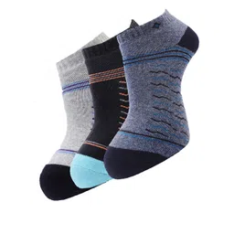 Dollar Socks Men Pack Of 3 Assorted Cotton Ankle Length Socks-picture-35