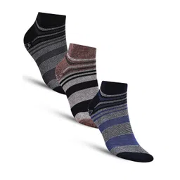 Dollar Socks Men Pack Of 3 Assorted Striped Ankle Length Socks-picture-12
