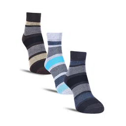 Dollar Socks Men Pack of 3 Striped Cotton Above Ankle-Length Socks-picture-39