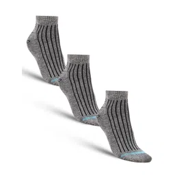 Dollar Socks Men Pack Of 3 Striped Cotton Ankle-Length Socks-picture-10