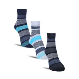 Dollar Socks Men Pack Of 3 Striped Cotton Ankle-Length Socks image 1