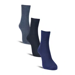 Dollar Socks Men Pack Of 3 Striped Cotton Calf-Length Socks-picture-39
