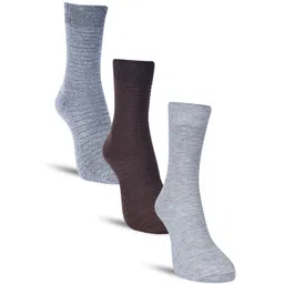 Dollar Socks Men Pack Of 3 Striped Cotton Calf-Length Socks-picture-33