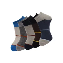 Dollar Socks Men Pack of 5 Assorted Cotton Ankle-Length Socks-picture-10