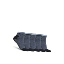 Dollar Socks Men Pack Of 5 Assorted Striped Cotton Ankle Length Socks-picture-34