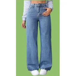 dollfashion Women Straight Fit High Rise Blue Jeans-picture-27