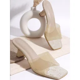 Dollphin Embellished PU Block Sandals-picture-20