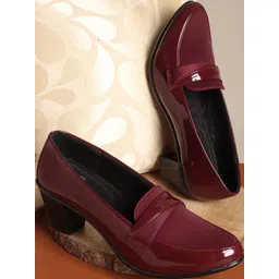 Dollphin Maroon Block Pumps-picture-15