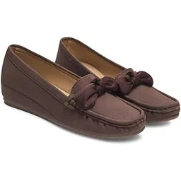 Dollphin Nubuck Casual Flat Loafers for Women's | Girls Stylish Pull On Comfortable Moccasins-picture-19