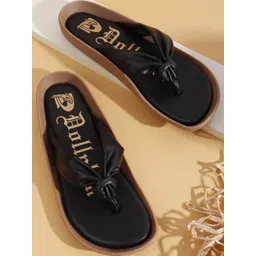 Dollphin Women Black T-Straps Flats-picture-22