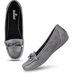 dollphin Women Grey Penny Loafers | Driving Moccasins-picture-51