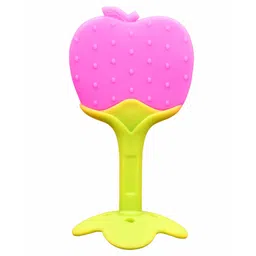 Domenico Baby Silicone Teether Apple Shape - Pink-image-0