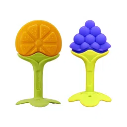 Domenico Baby Silicone Teether Orange & Grapes- Multicolor-image-34