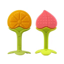 Domenico Baby Silicone Teether Orange & Peach-image-40