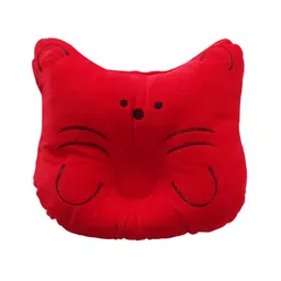 DOMENICO Baby Soft Neck Support Pillow for Head Shaping Shape Supporter Cat Face Pillow - Red-image-9