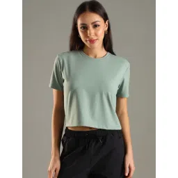 Domin8 Pista Green Regular Fit Crop Top-picture-18