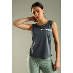 DOMIN8 Women Round Neck Tank Top with Chest Print-picture-14