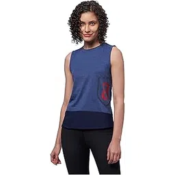 domin8 Women Slim Fit Breathable Poly Cotton Tank Top with Mesh Panel at Bottom | Stylish Tops for Women | Soft & Comfortable Tshirts for Women | Regular Tshirt for Gym, Running-picture-27