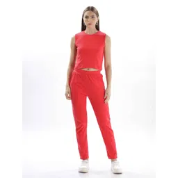 DOMIN8 Women Solid Round Neck Cotton Top-picture-16