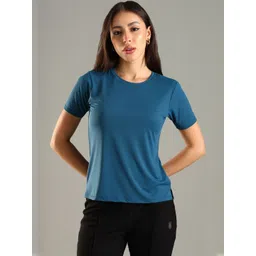 DOMIN8 Women Solid Round Neck T-shirt-picture-11