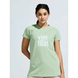 DOMIN8 Women Typography Print Cotton Longline Top-picture-33