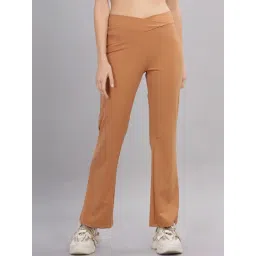 DOMIN8 Women Wide Leg Mid-Rise Flared Trousers-picture-31