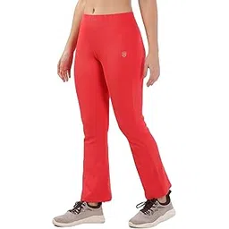 domin8 Women's Cotton Slim Flared Stretchy Trackpants for Women | Stylish Casual Trouser for Women | Lower for Workout, Gym Pants for Women-picture-24