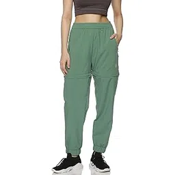 domin8 Women's Solid Detachable Track Pants with Elasticated Drawstring Waist & Zipper Pockets | Stylish Trouser for Women | Lower for Workout, Gym Pants for Women-picture-20