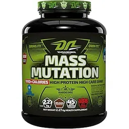 domin8r DN Mass Mutation Weight Gainer, 2.27 kg (5 Lbs), Belgain Chocolate, High Protein Mass Gainer, 45g of Protein Per Serving With TESTO Boost | HGH Boost| CGT Bcaa Complex-picture-31