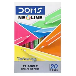 Doms Neoline Fine Blue Ball Pen (Pack of 1 Box) image 2