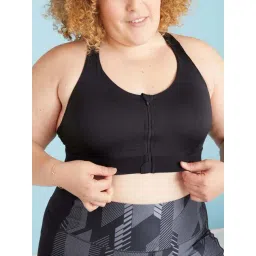 DOMYOS By Decathlon Black Plain Sports Bra-picture-39