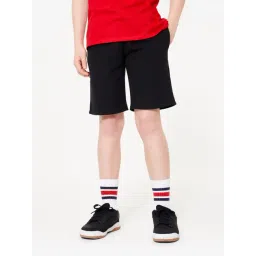 Domyos By Decathlon Boys Black Multisport Cotton Shorts-image-5