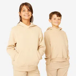 domyos Kids' Cotton Hoodie - Beige-picture-24