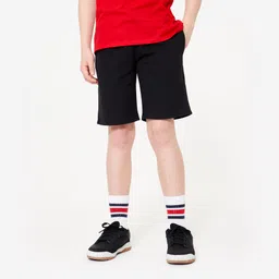 domyos Kid's Unisex Multisport Cotton Shorts 500 - Black-picture-21