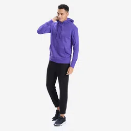 domyos Men Gym Hoodie Sweatshirt 500 Essentials – Soft, Stretchable, Warm – Purple-picture-27