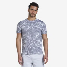 domyos Men's Fitness Short-Sleeved Crew Neck Breathable T-Shirt 120 - Grey-picture-30