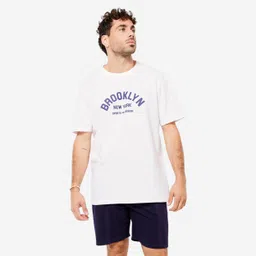 domyos Men's Fitness T-Shirt 500 Essentials - Glacier White Print-picture-13