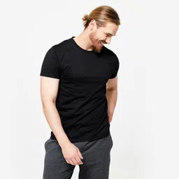 domyos Men's Fitness T-Shirt Sportee 100 - Black-picture-11