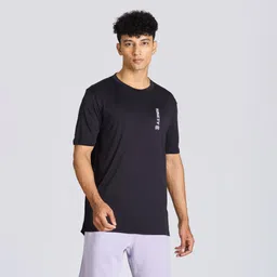 domyos Men's Short-Sleeved Crew Neck Breathable Fitness T-Shirt - Black-picture-38