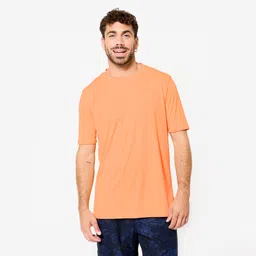 domyos Men's Short-Sleeved Crew Neck Breathable Fitness T-Shirt - Orange-picture-31