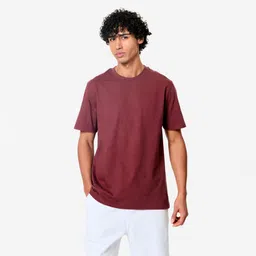 domyos Men's Short-Sleeved Crew-Neck Fitness T-Shirt - Purple/Burgundy-picture-36