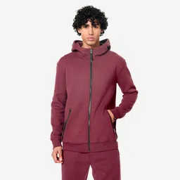 domyos Men's Zip-Up Fitness Hoodie - Purple/Burgundy-picture-28