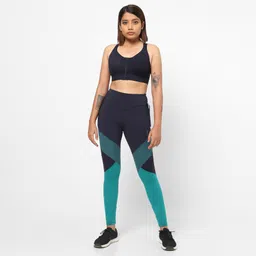 domyos Women High-Waisted Shaping Fitness Leggings - Color Block-picture-20