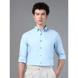 DON VINO Men Comfort Button-Down Collar Solid Cotton Slim Fit Formal Shirt-picture-37