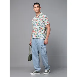 DON VINO Men Cuban Collar Floral Printed Slim Fit Casual Shirt-picture-10