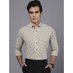 DON VINO Men India Slim Fit Checked Button-Down Collar Formal Shirt-picture-26