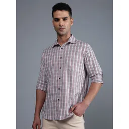DON VINO Men India Slim Fit Checked Roll-Up Sleeves Casual Shirt-picture-25