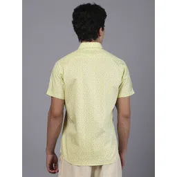 DON VINO Men India Slim Spread Collar Micro Ditsy Printed Cotton Slim Fit Casual Shirt image 2