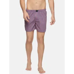 Don Vino Purple Regular Fit Striped Boxers image 1