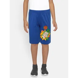 dongli Boys Blue Printed Regular Fit Shorts-picture-23